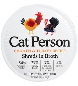 Cat Person Pollo y Pavo Desmenuzado en Caldo (2.75oz)