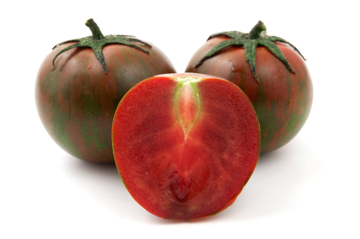 50 TOMATE RAYAS DE CHOCOLATE Marrón con Semillas de Verduras de Frutas Lycopersicon Verdes