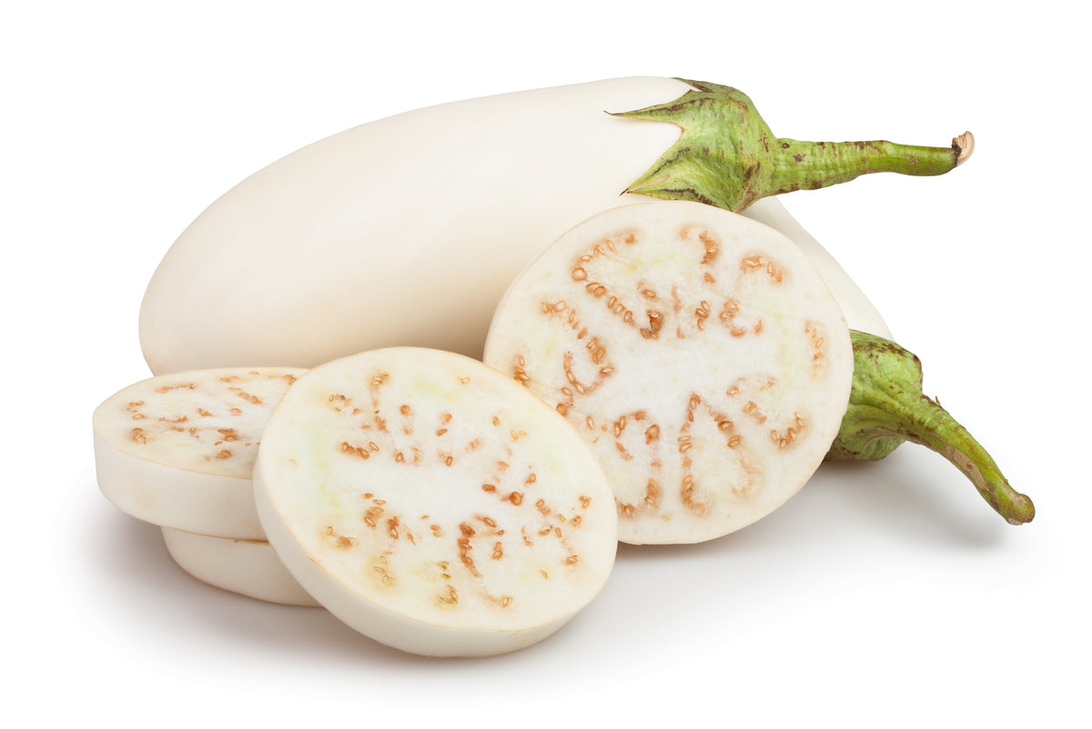 50 semillas de berenjena blanca CASPER Solanum melongena fruta/verdura