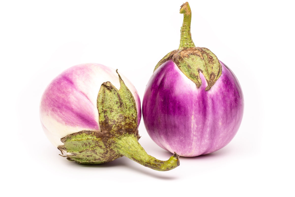 50 semillas orgánicas italianas de berenjena rosa blanca Solanum melongena esculentum