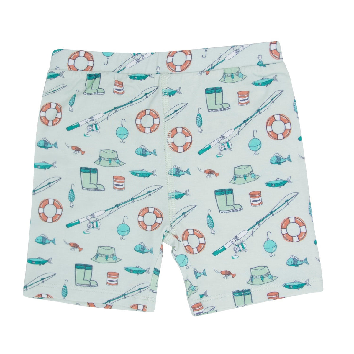 Conjunto de pijama de verano con cañas de pescar
