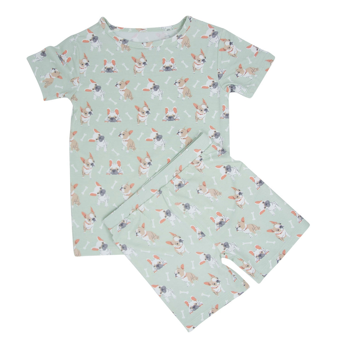 Conjunto de pijama de verano para cachorro Frenchie color menta