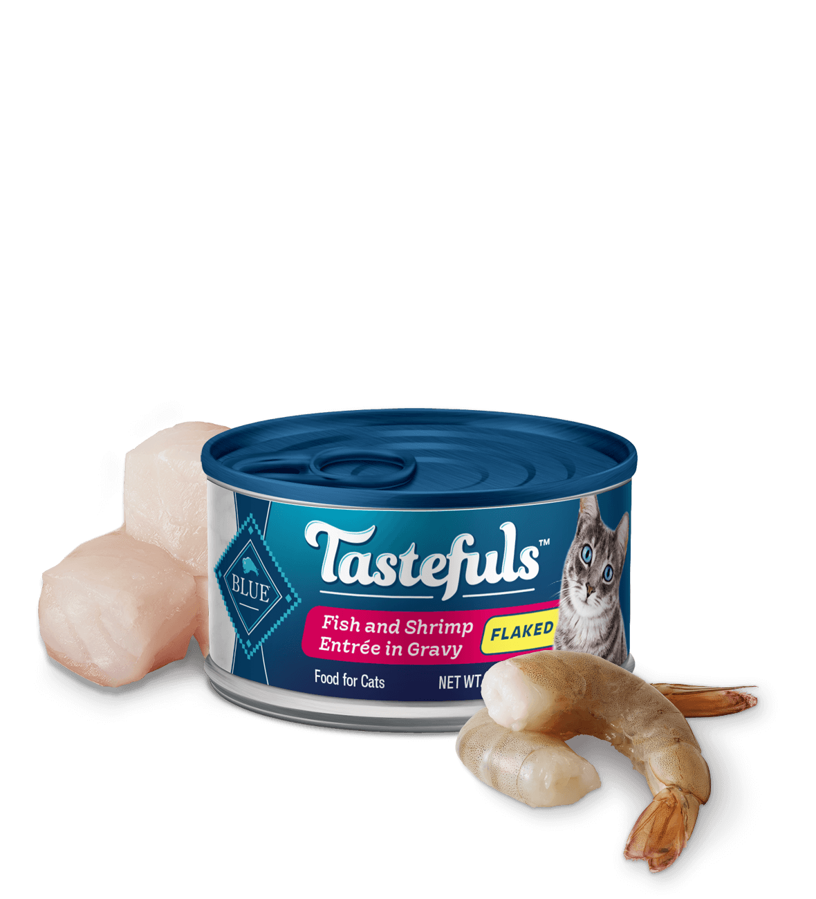 Blue Buffalo Tastefuls Adult Flaked – Pescado y Camarones en Salsa (3oz)