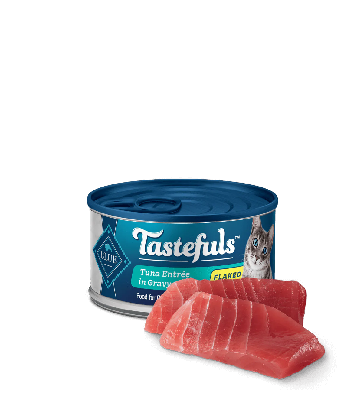 Blue Buffalo Tastefuls Atún Desmenuzado en Salsa para Gatos Adultos Latas de Comida Húmeda