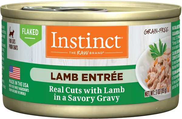 Alimento húmedo para gatos Instinct Flaked de cordero (3oz)