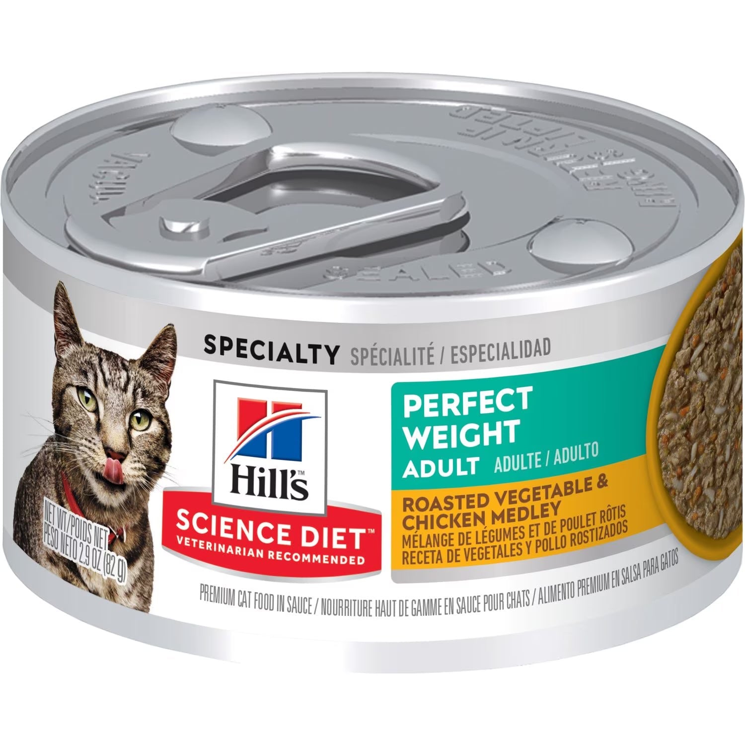 Hill's Science Diet Adult Perfect Weight – Estofado de pollo y vegetales asados (2.9oz)