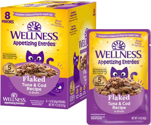 Wellness Entradas Apetitosas Atún y Bacalao en Hojuelas (1.4oz)
