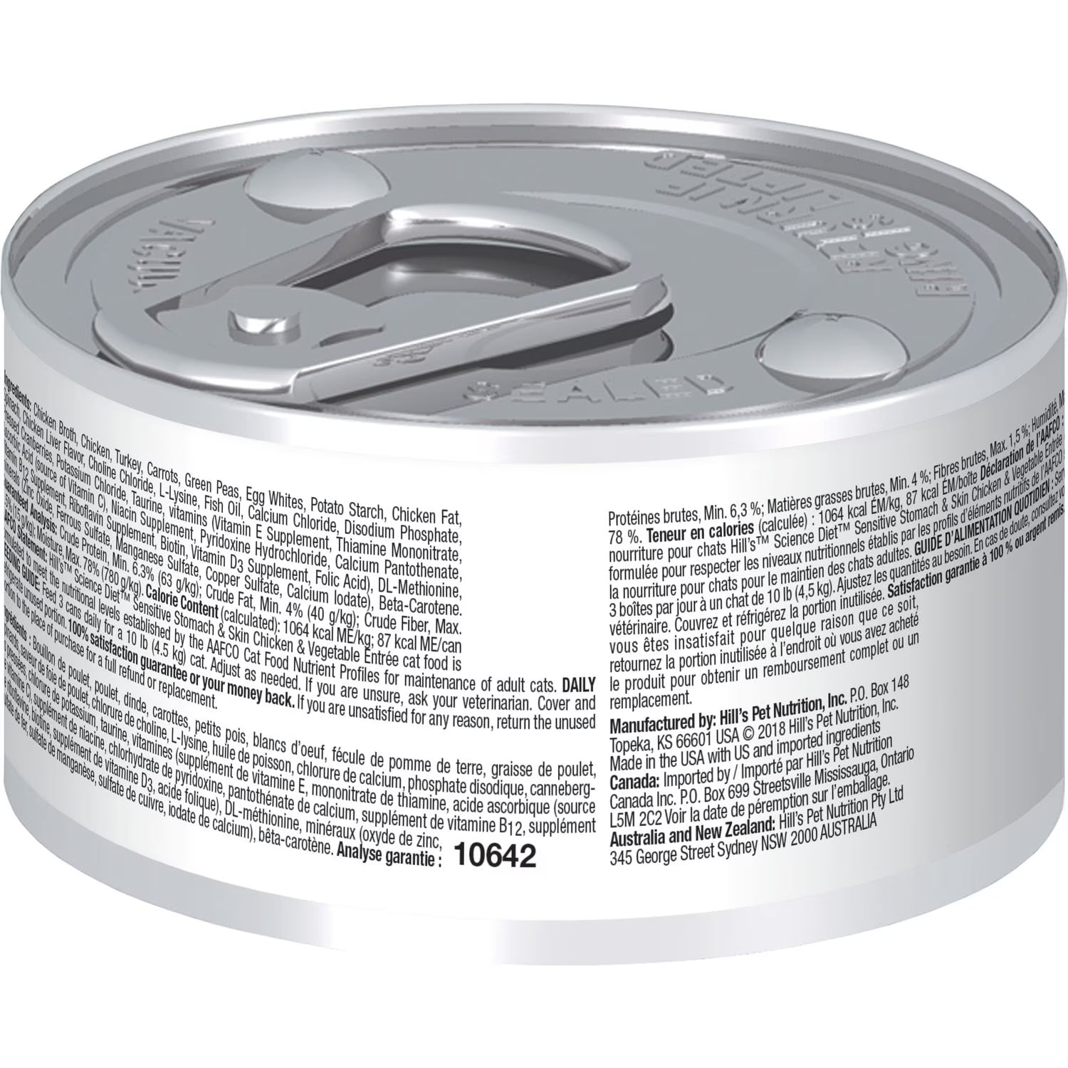 Hill’s Science Diet Adulto Sensible Estómago y Piel – Paté de Pollo y Vegetales (82 g)