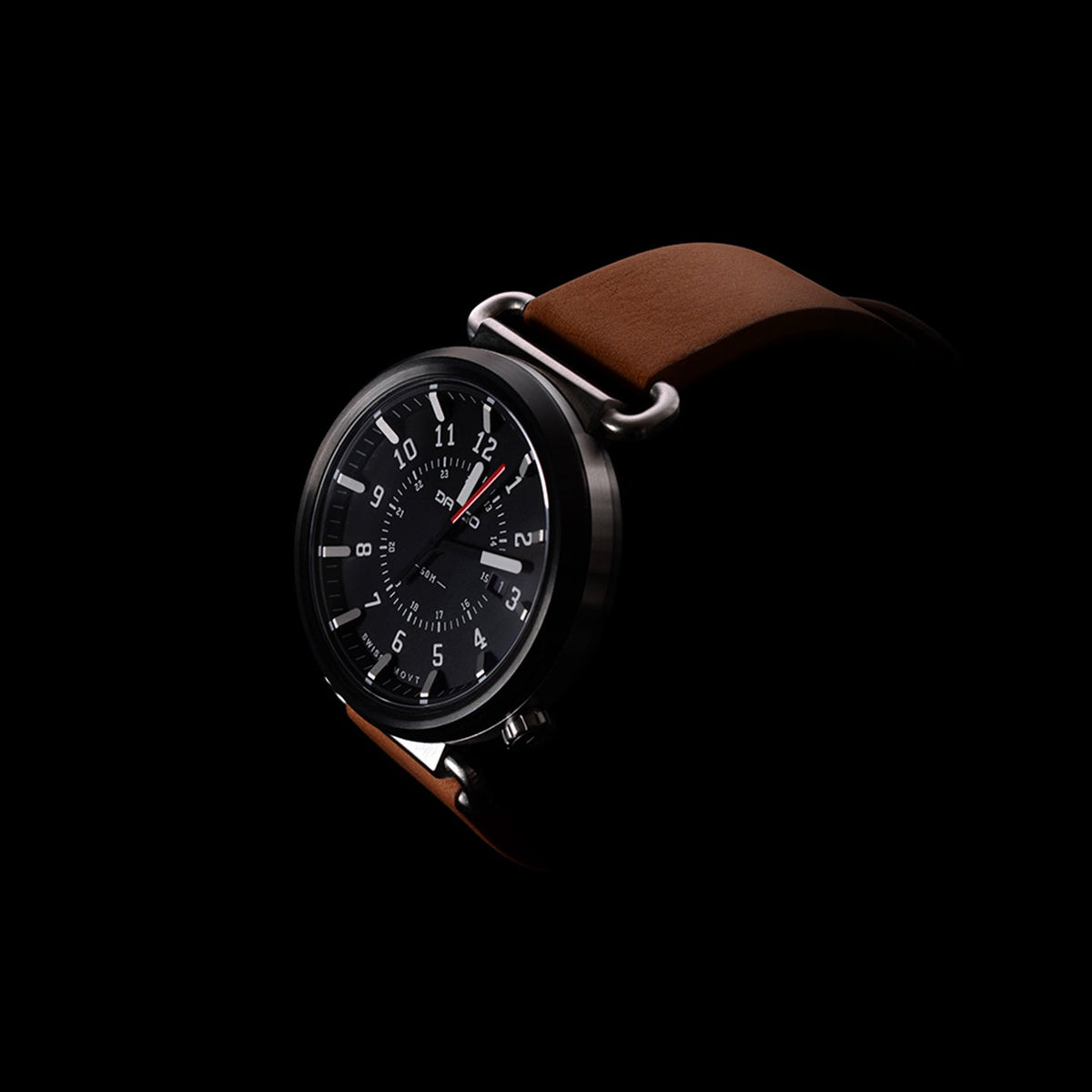 TK-01 - RELOJ TREK CON CORREA DE CUERO ITALIANO - MARRÓN WHISKY
