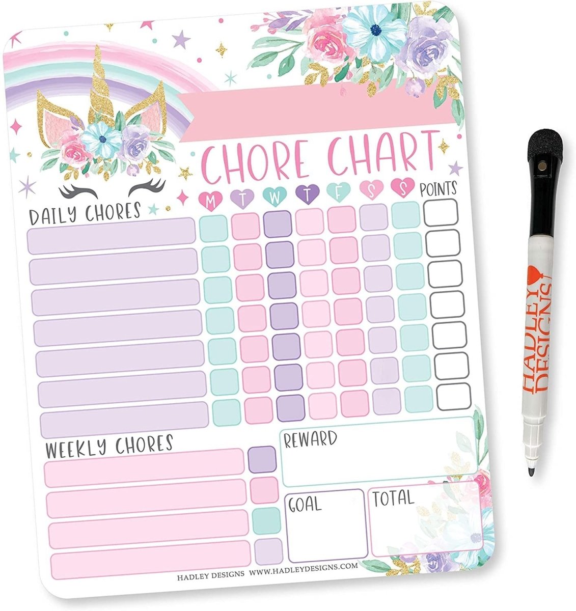 Unicorn Responsibility Chore Chart + Bonus Gifts