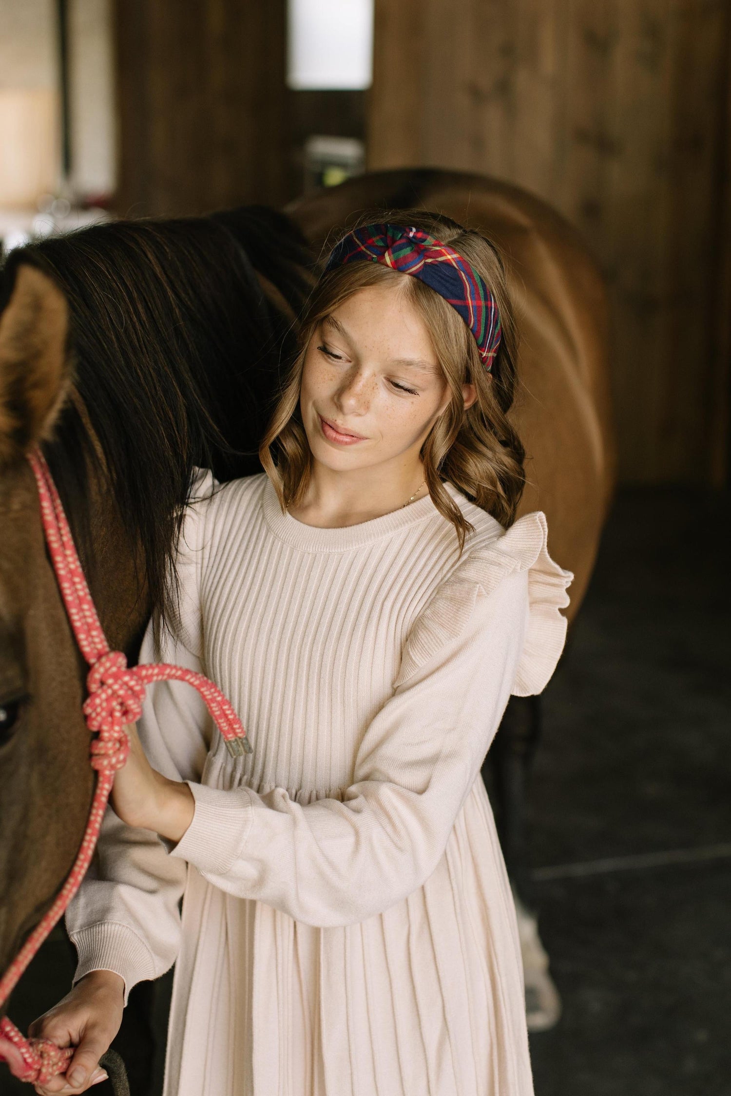 Whistler Plaid Knotted Headband