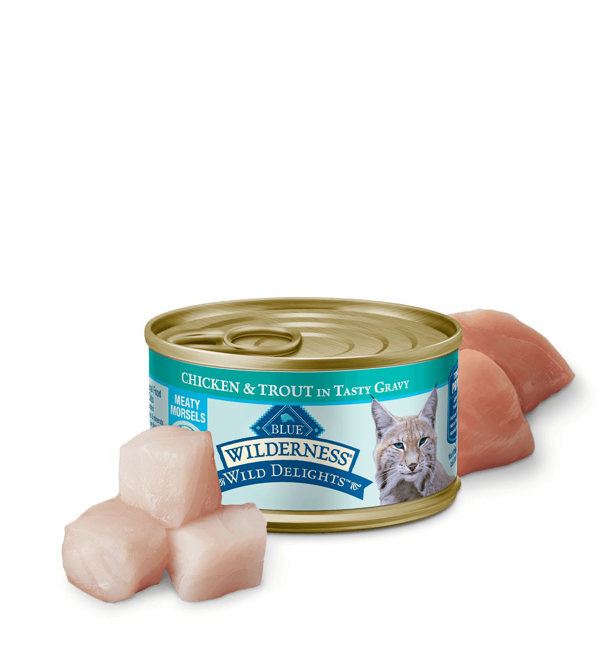 Blue Buffalo Wilderness Wild Delights Adulto – Entrante de pollo y trucha (3oz)