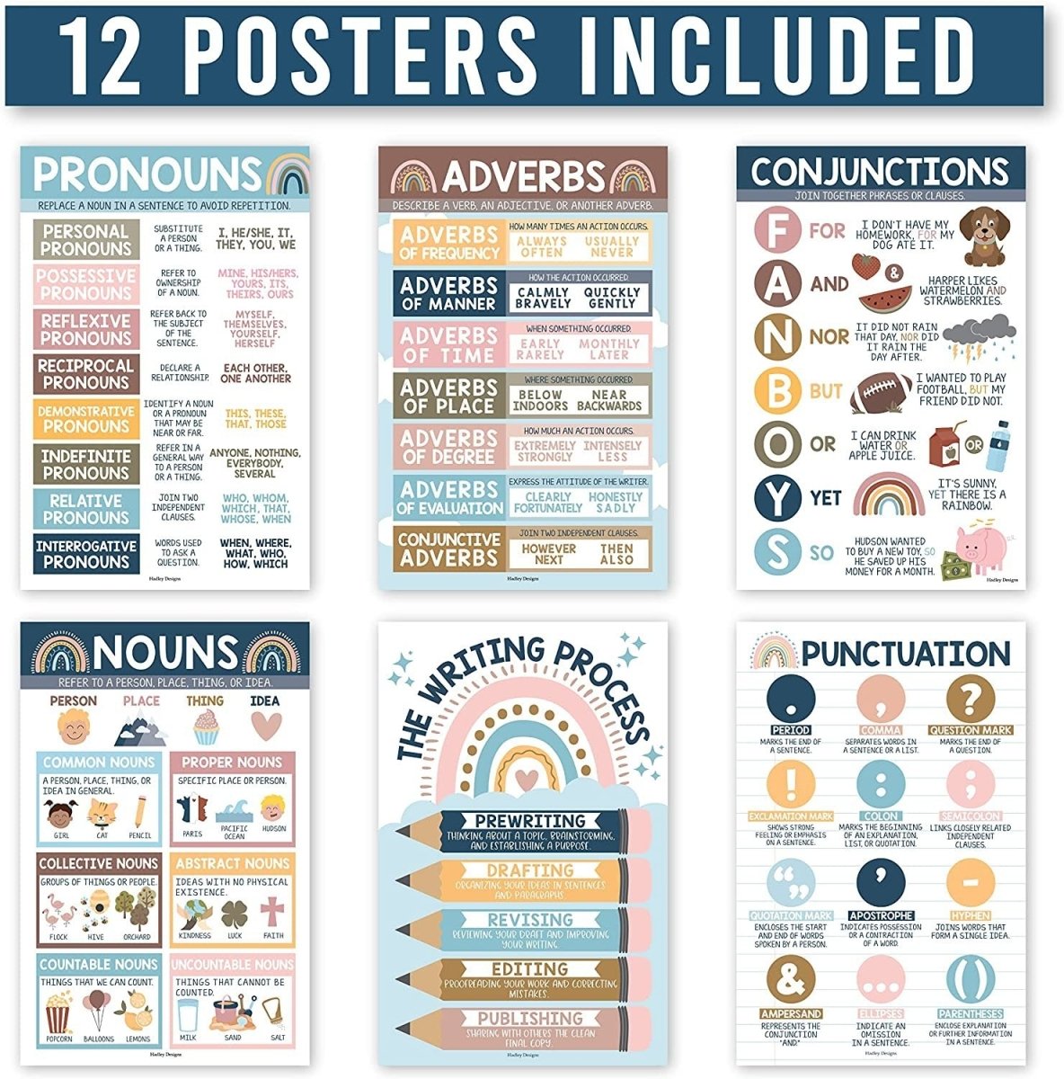 Confident Communicator Kit: Boho 12 Poster Pack